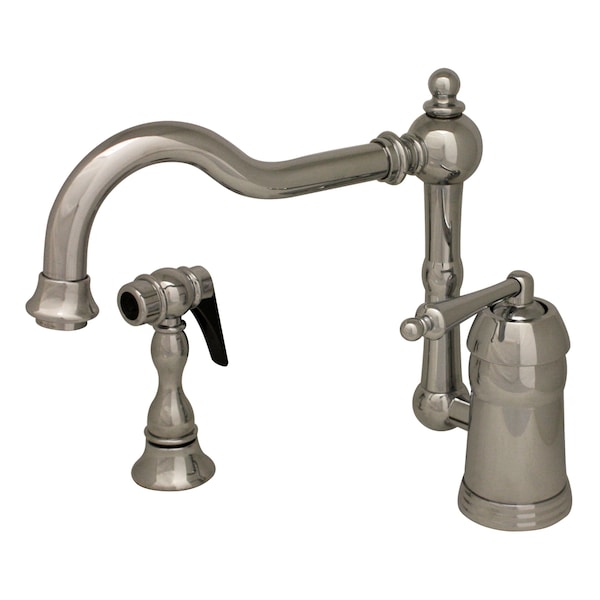 Whitehaus Legacyhaus Sgl Lvr Handle Faucet W/ Traditional Swivel Spout And Brass 3-3190-C - main